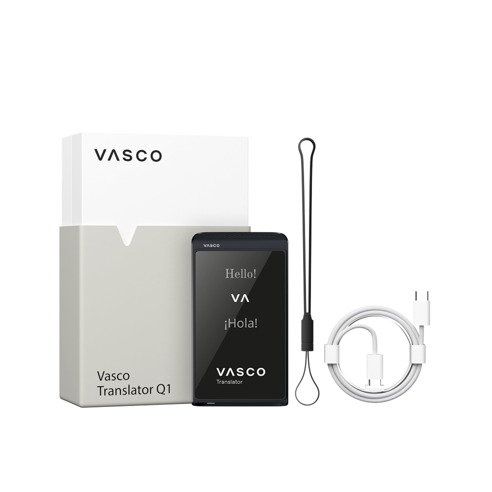 Голосовий перекладач із функцією клонування голосу Vasco Translator Q1 Phantom Black